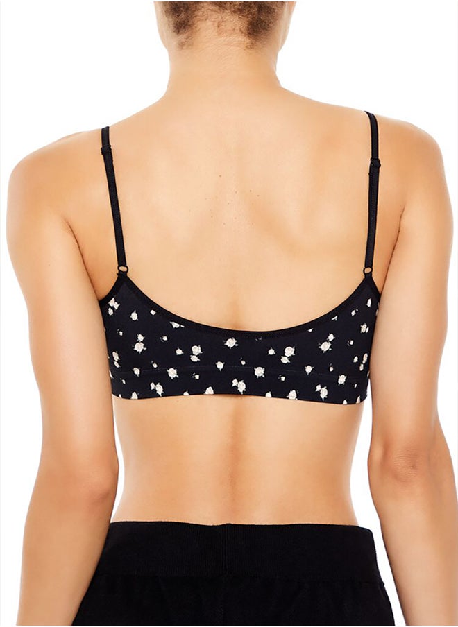 FOREVER 21 - Seamless Rose Print Bralette - Image 1