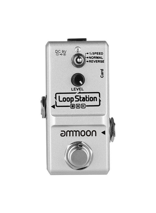 ammoon Loop Station Mini Guitar Looper Effect Pedal 10 Minutes Recording Time 3 Working Modes True Bypass Full Metal Shell With 1Gb Memory Card  - Image 2