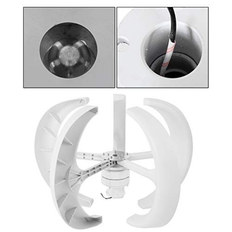 600W Vertical Wind Turbine Generator Kit for DC12V Power Supply Idl for Off-Grid Electricity Production Reliable Energy Source for Lanterns and Small Devices Ftures Low Noise Operation Waterproof and Sand-Resistant Design for Outdoor Use - Image 5