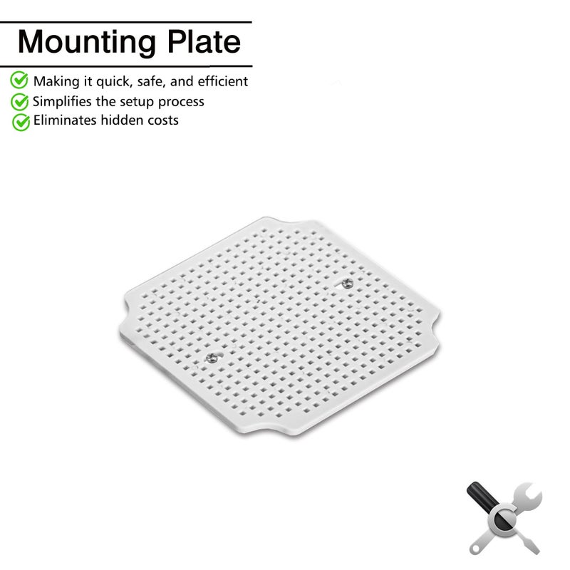 Qilipsu Outdoor Junction Box Ip67 Waterproof Project Box Abs Plastic Weatherproof Electrical Enclosure Gray Cover (4.9""X4.9""X3"") - Image 2