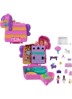 Polly Pocket Compact Playset Pinata Party With 2 Micro Dolls & Accessories Travel Toys With Surprise Reveals  - Image 2