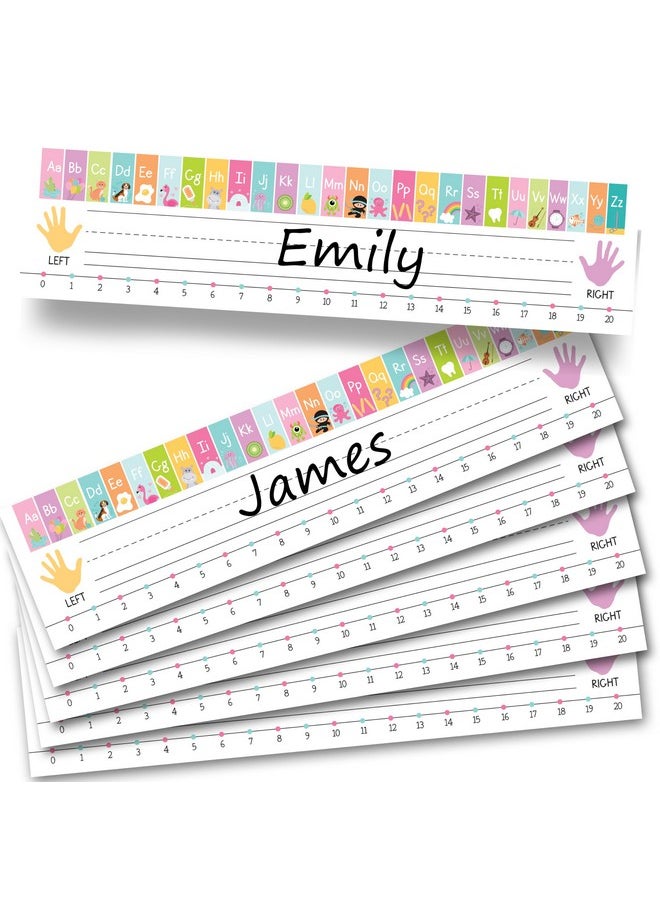 Hadley Designs 25 Colorful Desk Name Plates for Classroom - Classroom Name Tags for Desk, Desk Name Tags for Classroom, Student Name Tags for Desks, Student Name Plates for Desks Classroom, Name Plate for Desk Kids  - Image 1