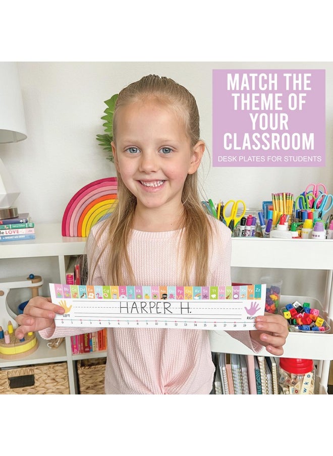 Hadley Designs 25 Colorful Desk Name Plates for Classroom - Classroom Name Tags for Desk, Desk Name Tags for Classroom, Student Name Tags for Desks, Student Name Plates for Desks Classroom, Name Plate for Desk Kids  - Image 5