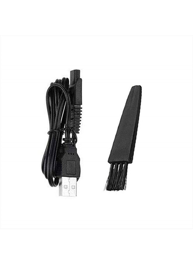 INVODA شاحن كهربائي لجهاز الحلاقة SOLO القابل لإعادة الشحن، جهاز حلاقة كامل الجسم واستبدال خط الشحن 5V USB (شاحن + 2 فرش تنظيف) - Image 5