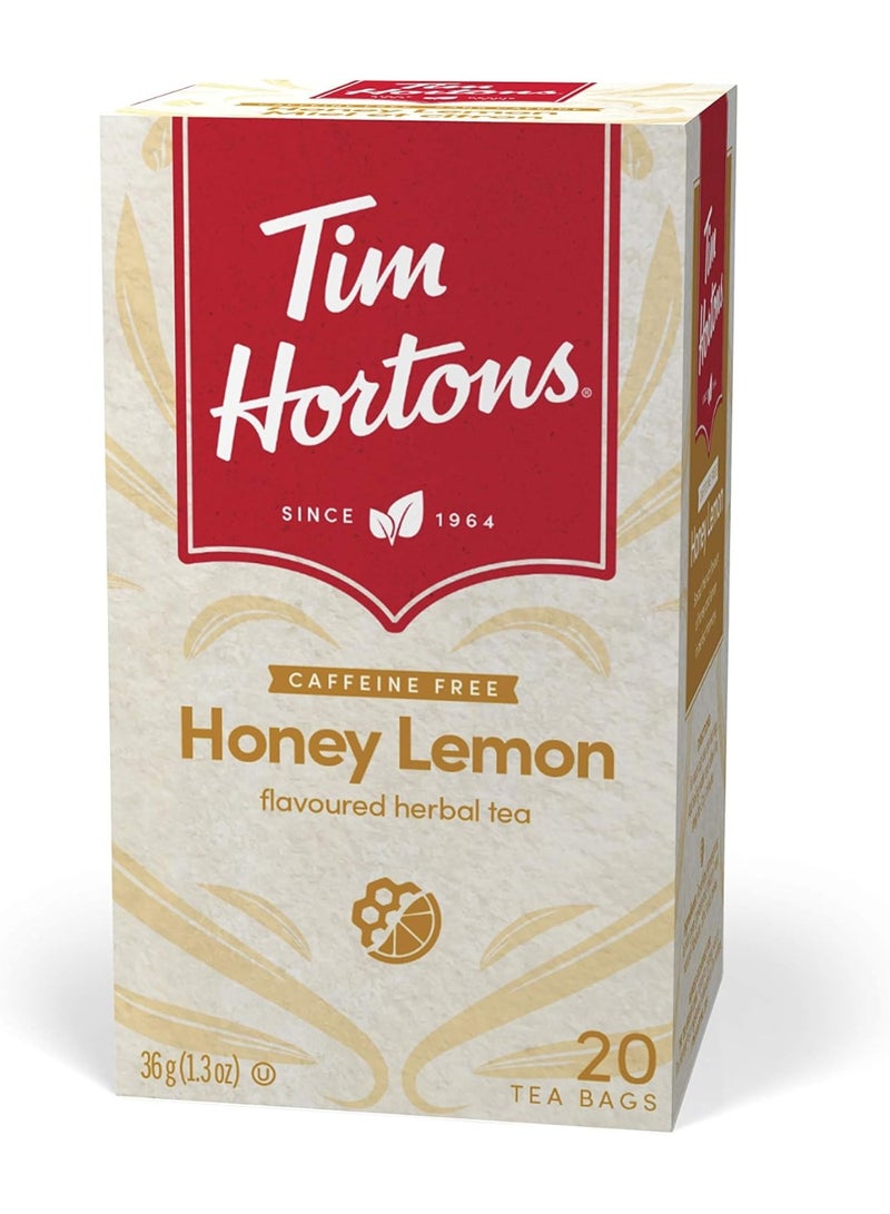 Tim Hortons Honey Lemon Flavoured Herbal Tea, 20 Tea Bags