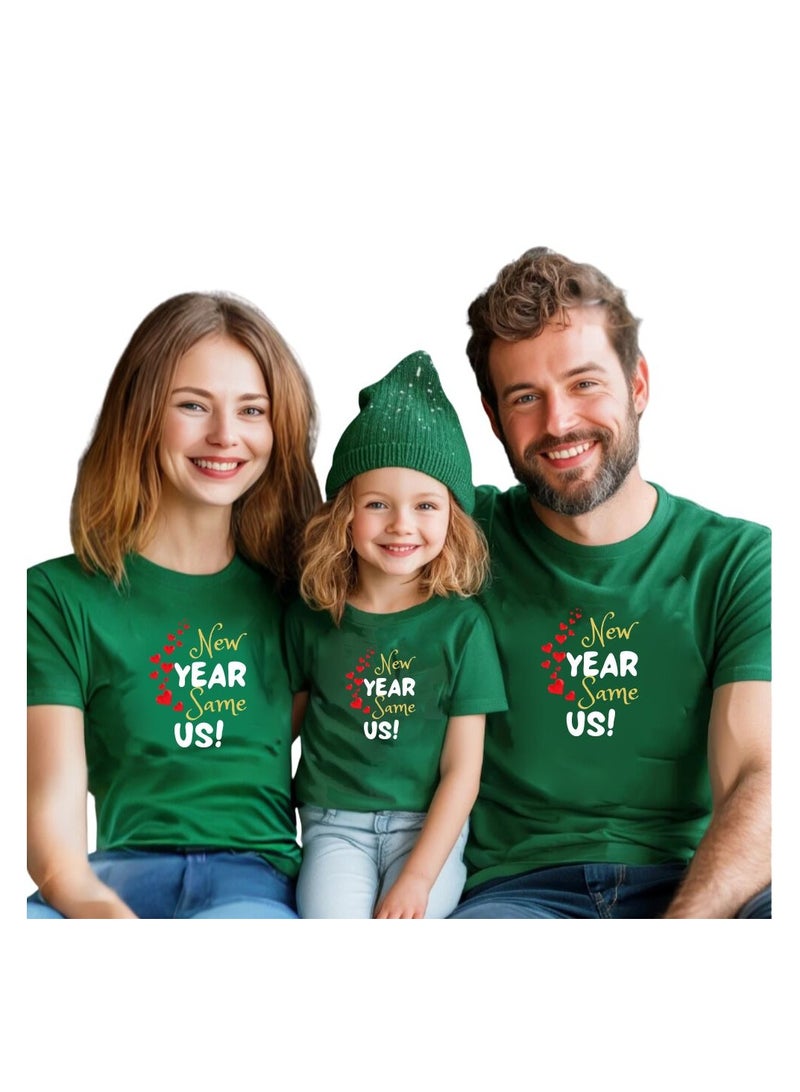 PRINTSHOP4ME New Year Family Matching T-Shirt For Men,Women And Kids–Round Neck Short Sleeve Soft Cotton T-Shirt–Perfect For New Year Celebrations - Image 3