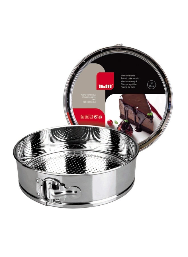 ibili Springform Mould Inox 26cm, Stainless Steel Cake Pan, Detachable Cheesecake Mold, Round Baking Pan, Non-Rust Bakeware, Easy Release Dessert Pan, Perfect for Cakes, Tarts, Pastries, Home Kitchen Essentials - Image 2