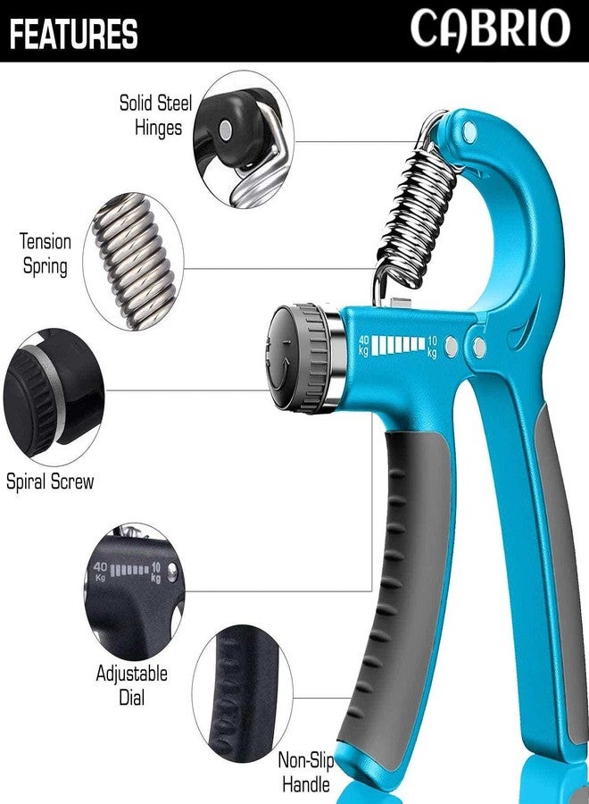 CABRIO Adjustable Hand Grip Strengthener, Hand Gripper for Men & Women for Gym, home Fitness equipment Forearm Exercise, Finger Exercise Resistance Workout(BLUE) - Image 2