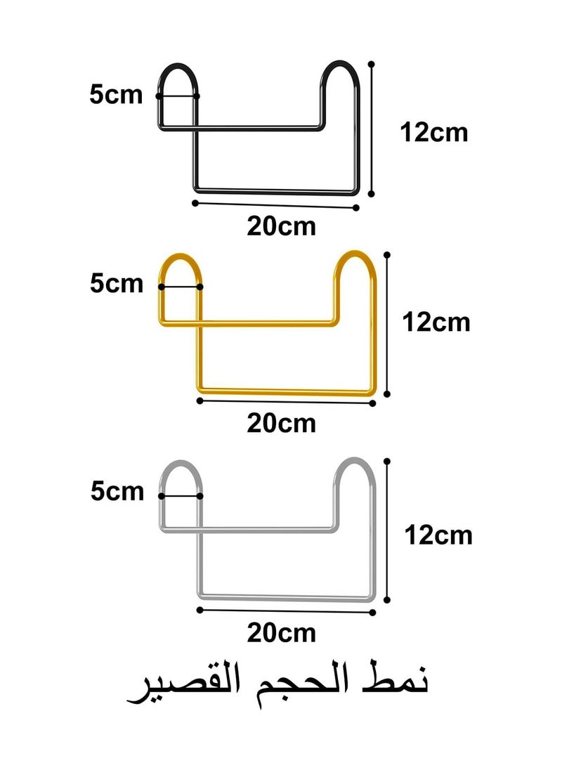 NOAEOU 3-Pack Space Saving Hangers, Clothes Hanger Holder for Sorting Clothes Storage, Hanger Stacker, Hanger Rack Closet Organizer Metal Hooks for Shirt Coat Pants Skirt, Hanger Stacker (Black-20cm）  - Image 2
