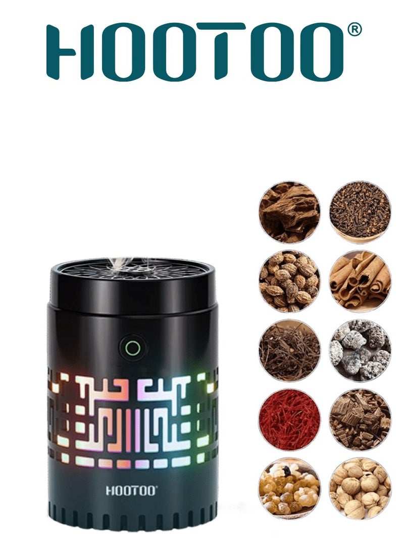 هوتو مبخرة الكترونية مع اضائة بريموت تحكم للاضاءه.مبخره بخور تعمل بالبطارية  - Image 1