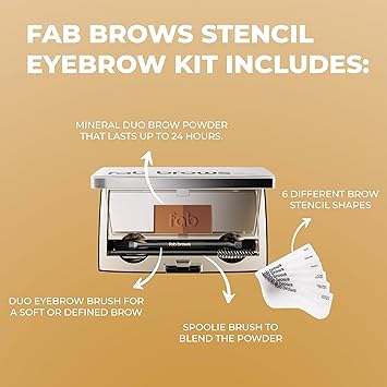 Fab Brows CNC cosmetic Fab Brows Duo Eyebrow Kit LightMedium Brown - Image 4