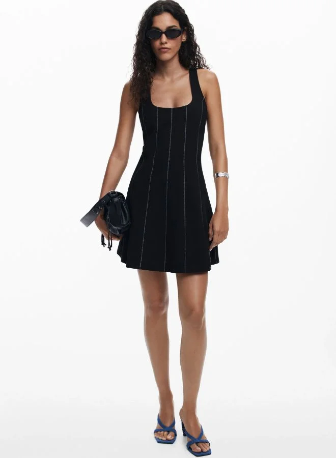 DESIGUAL SHORT DRESS WITH PANELS
