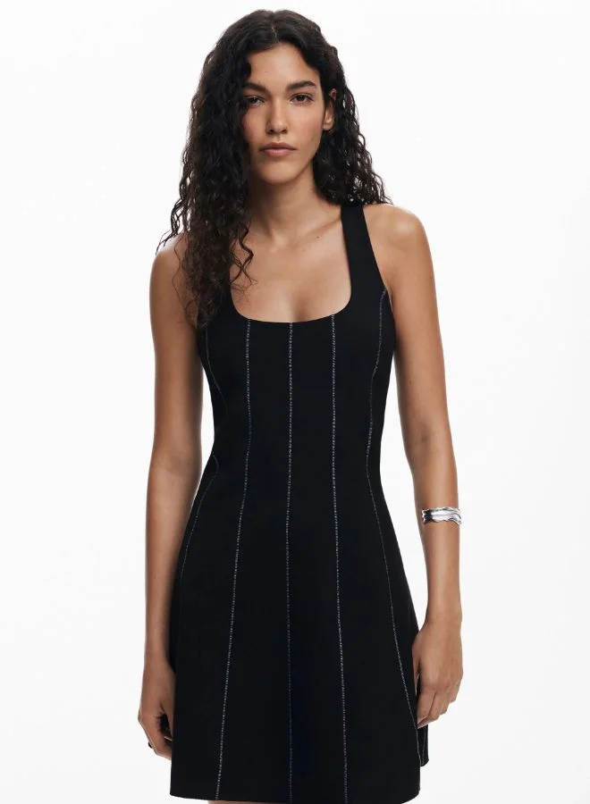DESIGUAL SHORT DRESS WITH PANELS