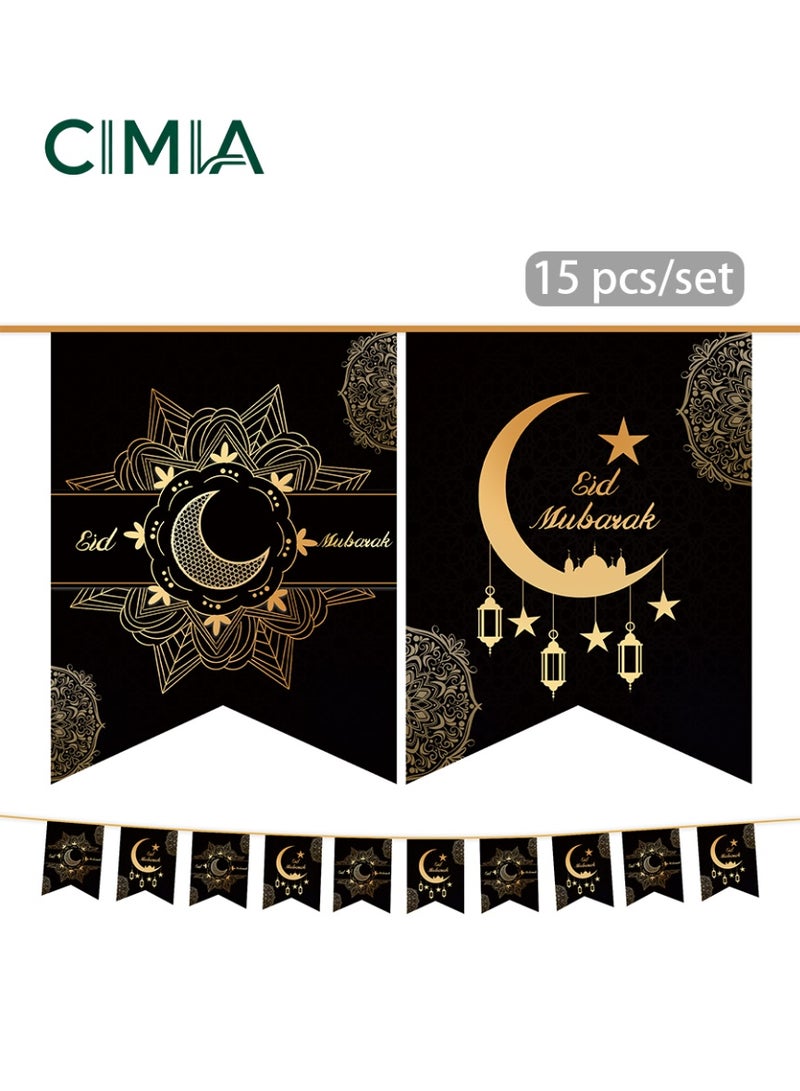 السيميا مجموعة من 15 لافتة زينة احتفالية، زينة العطلات، لافتات من الورق المقوى صديقة للبيئة ومتينة، آمنة وغير سامة، مناسبة للاستخدام المنزلي - Image 2