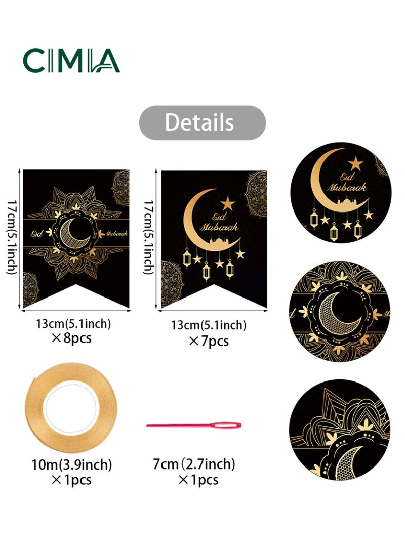 السيميا مجموعة من 15 لافتة زينة احتفالية، زينة العطلات، لافتات من الورق المقوى صديقة للبيئة ومتينة، آمنة وغير سامة، مناسبة للاستخدام المنزلي - Image 1