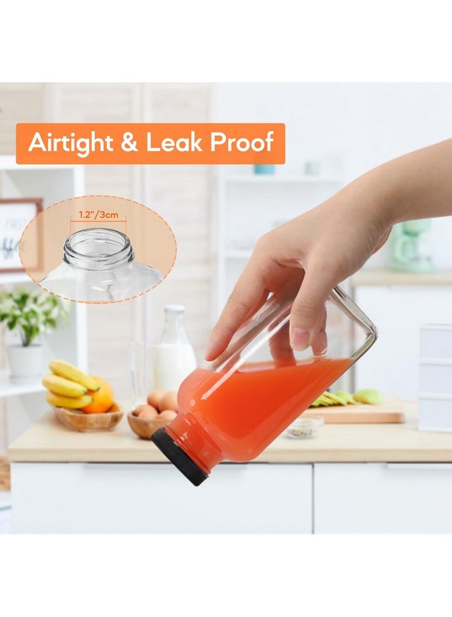 STARSIDE 12 oz Glass Juice Bottles with Lids,6 Pack Reusable Glass Drink Bottles,360ml Water Bottles for Milk,Juicing,Kombucha,Ginger,Beverage Glassware,Juice Drinking Jars - Image 3