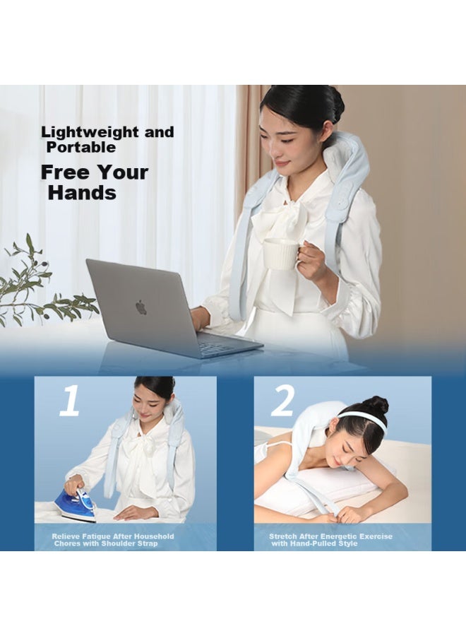 MIAOJIE Miaojie (miaojie) R3mini Cervical Massager Shoulder Neck Massager Shawl Shoulder Neck Massager Shoulder Trapezius Lumbar Back Neck Multi-function Massager Birthday Gift Men And Women Navy Blue  - Image 4