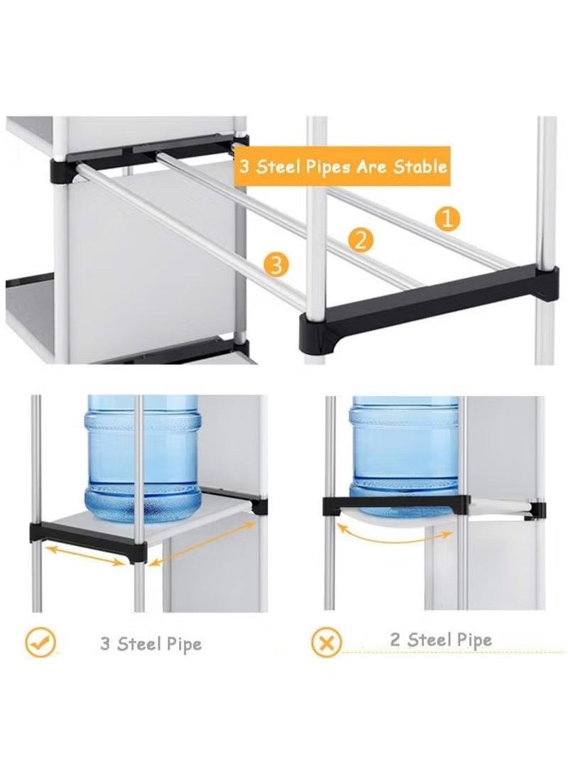 Arabest Simple Modern Folding Wardrobe – Fabric & Steel Storage Cabinet, Double Storage Design, Easy Assembly (Red, 170x105x45cm) - Image 4