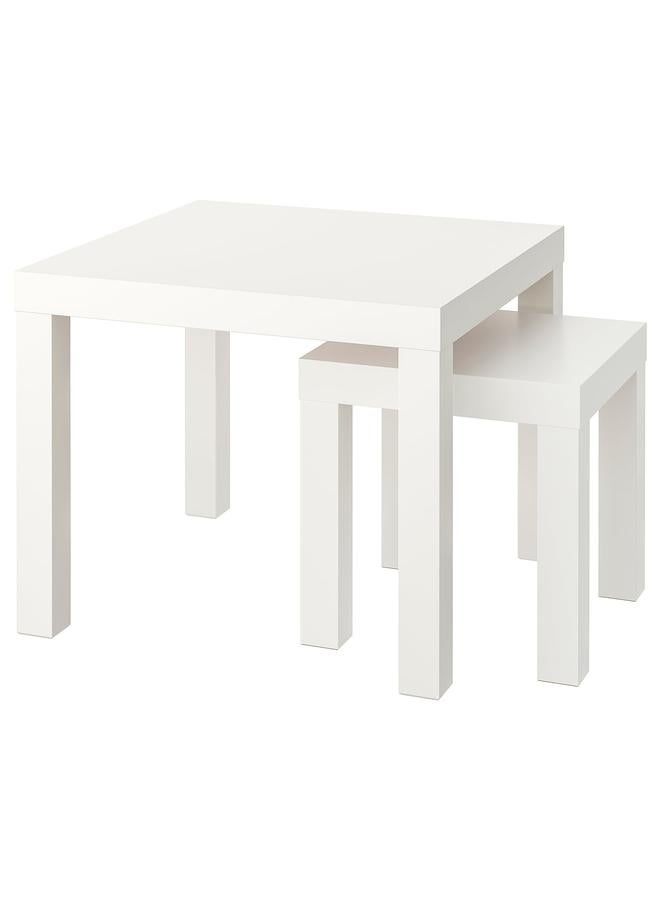 Zaboon Nest of tables, set of 2, white - Image 1
