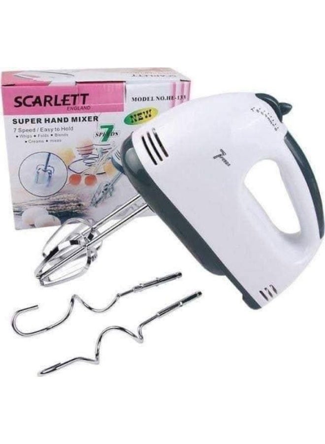Whip up flawless desserts and batters with the newly upgraded Electric Hand Mixer, designed for premium performance. Featuring a powerful multi-speed motor engineered to handle everything from light meringues to dense doughs, this modern kitchen essential boasts a lightweight ergonomic body and durable stainless steel attachments, delivering the ultimate upgraded and time-saving solution for creative home baking. - Image 5