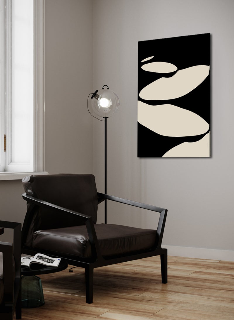 LOWHA Canvas Wall Art Stretched Over Wooden Frame with Scandinavian Abstract Painting - Image 1