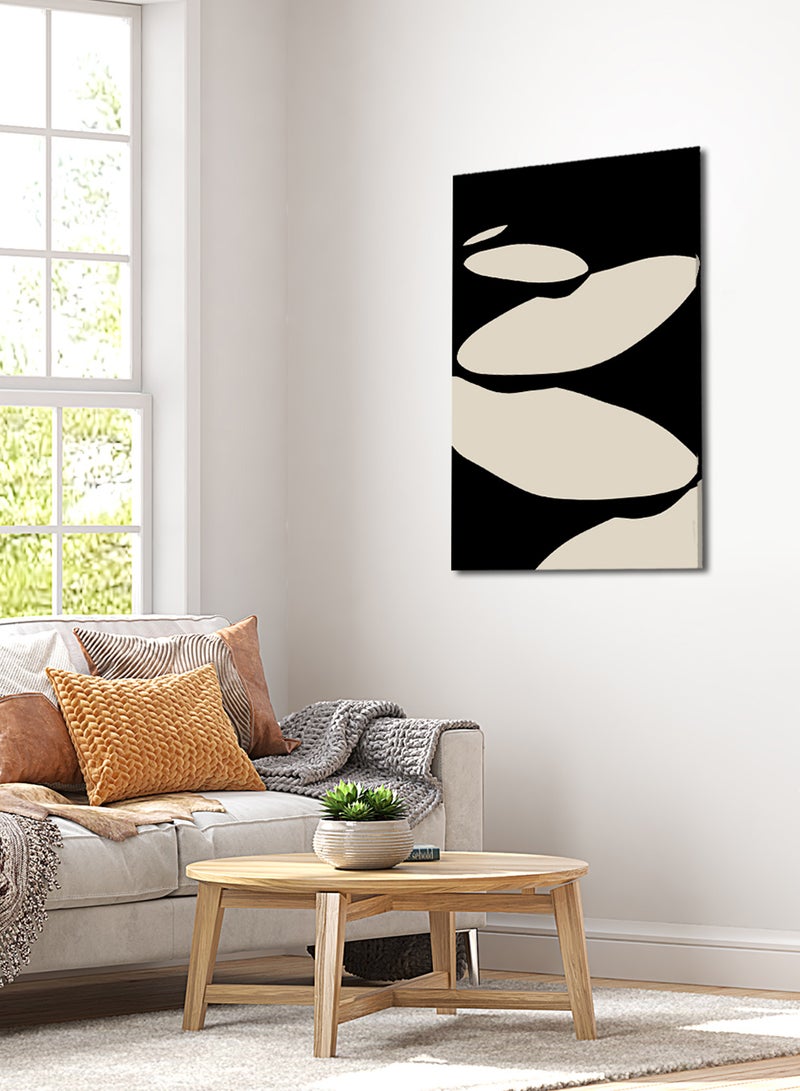 LOWHA Canvas Wall Art Stretched Over Wooden Frame with Scandinavian Abstract Painting - Image 2