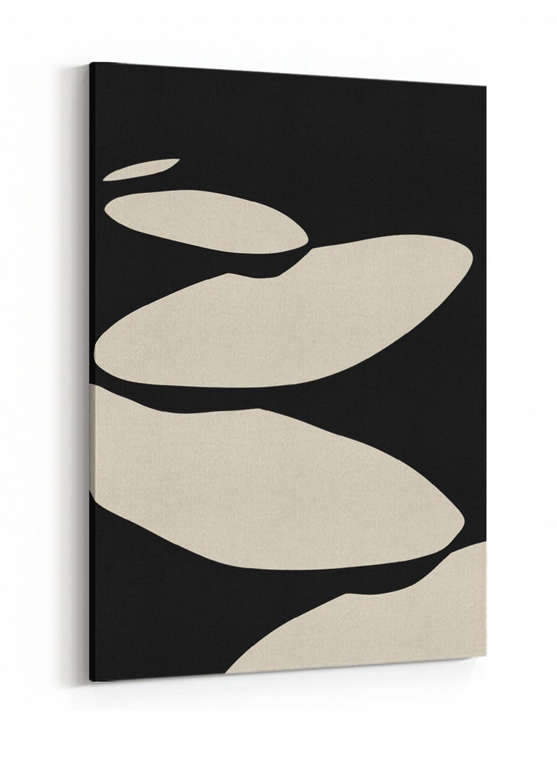 LOWHA Canvas Wall Art Stretched Over Wooden Frame with Scandinavian Abstract Painting - Image 4