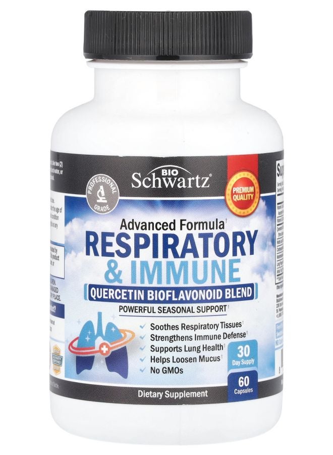 BioSchwartz Advanced Formula Respiratory & Immune Quercetin Bioflavonoid Blend 60 Capsules