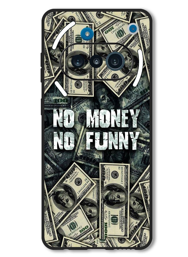 Theodor Case Compatible with Nothing Phone 3a Protection Shockproof Bumper Cover No Money No Funny - Image 1