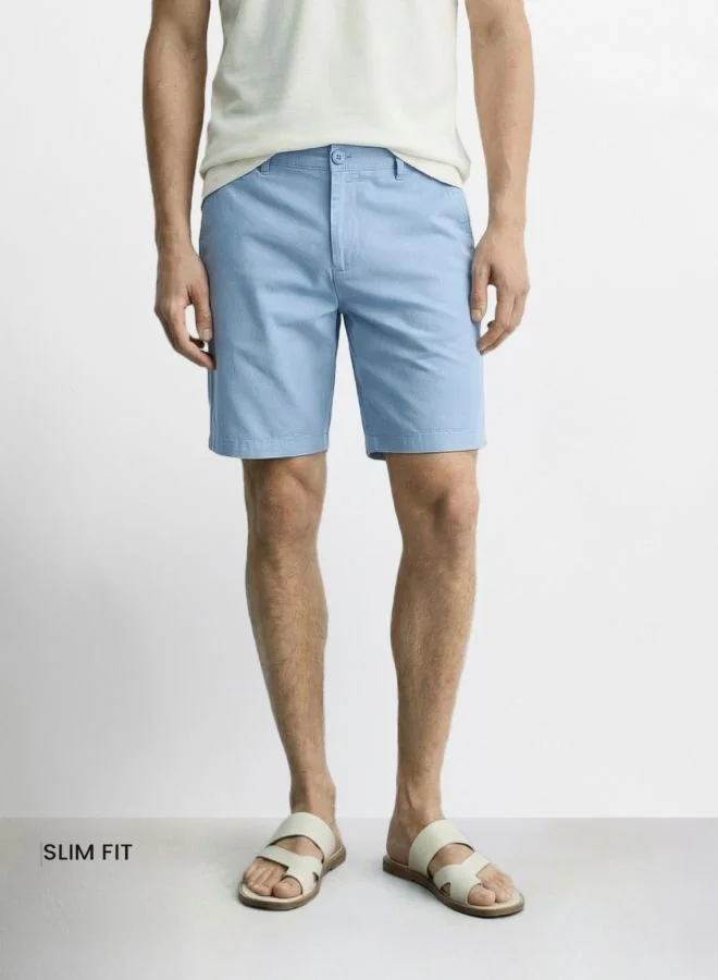 ذا انديان كراج كو Men Slim Fit Solid Without Pocket Mid-Rise Shorts