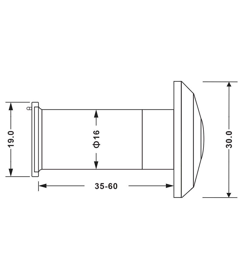 Earl Diamond - Peep Holes for Door, Solid Brass 200-Degree Door Viewer Peephole with Heavy Duty Rotating Privacy Cover for1-3/8" to 2-1/6" Doors Doors for Home Office Hotel, Black - Image 2