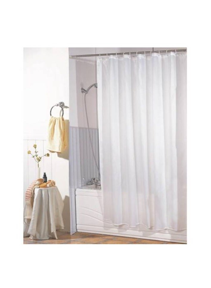 Home Pro Polyester Shower Curtain White 180x200cm
