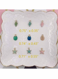 SYOSI 27pcs Sea Charms Enamel Charms Jewelry Making Conch Starfish Shell Charms Alloy Pendants Shell Dangles Shell Bead Jewelry Making Charms Kit  - Image 5