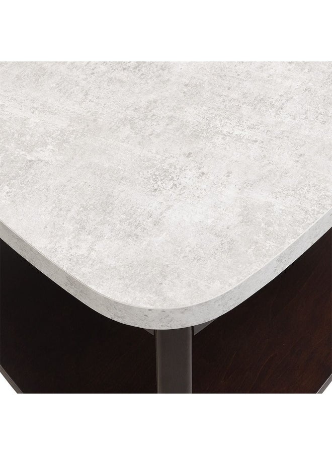DANUBE HOME Somer Coffee Table Multifunctional Living Room Table Space Saving Center Table Modern Design Furniture For Home Living Room L83xW80xH45cm - Grey / Walnut  - Image 3