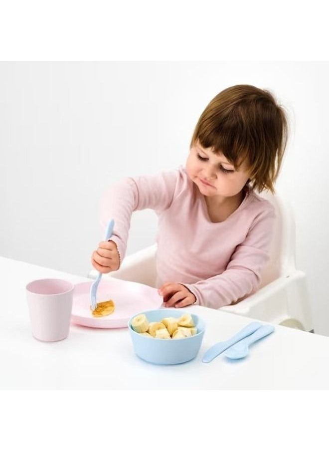 Kalas Set of 36 Pieces Plastic Tableware Bowls Cups Plates for Kids Multicolor  - Image 5