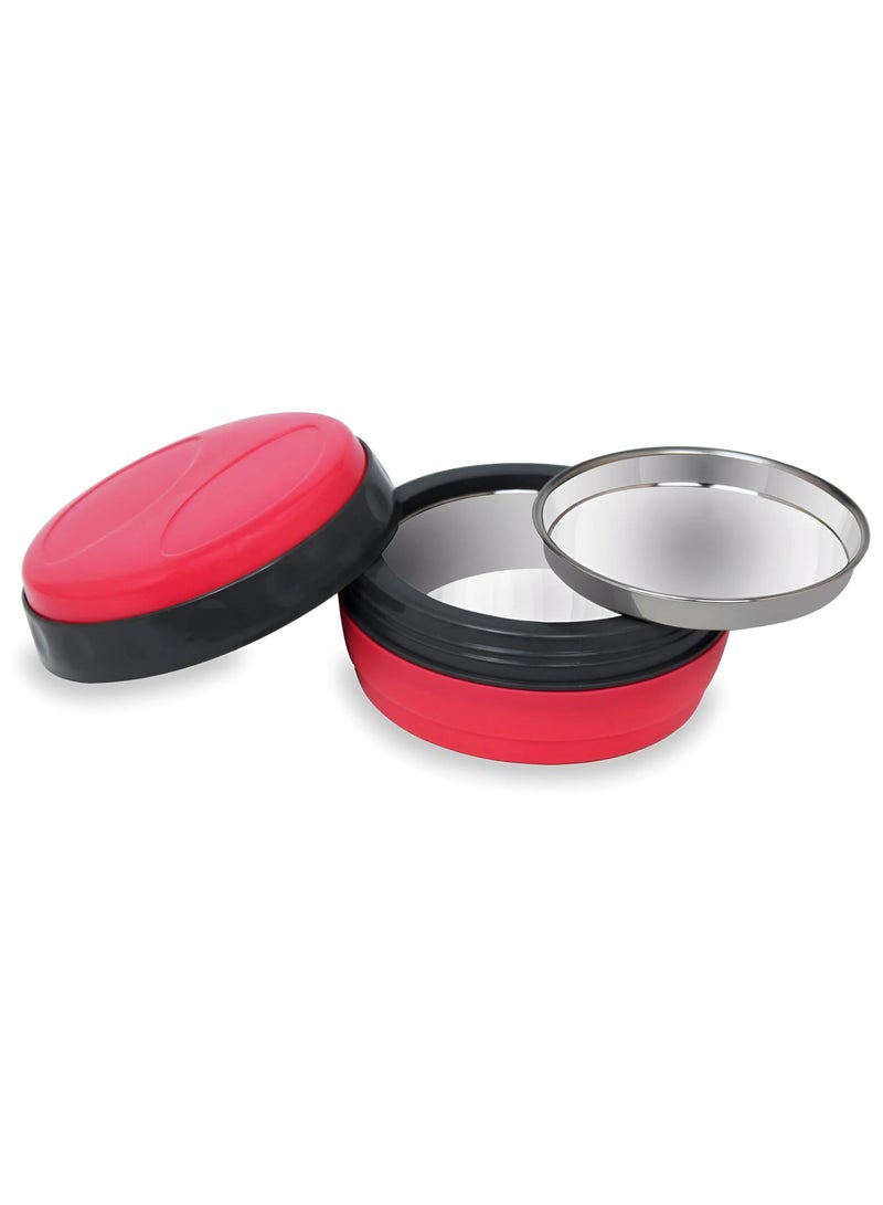 Stainless Steel insulated Lunch Box, Round Tiffin box, Leak proof Airtight lunch box with Assorted Colors - Designo