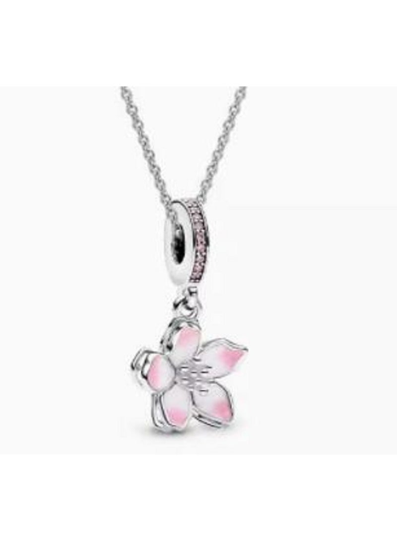 DORA light pink cherry blossom necklace set