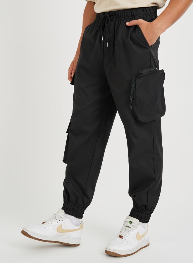 Styli Styli Cotton Twill Utility Relaxed Jogger with Multi Pocket Details  - Image 1