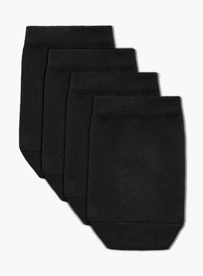Celeste Floral Textured No Show Socks - Set of 3
