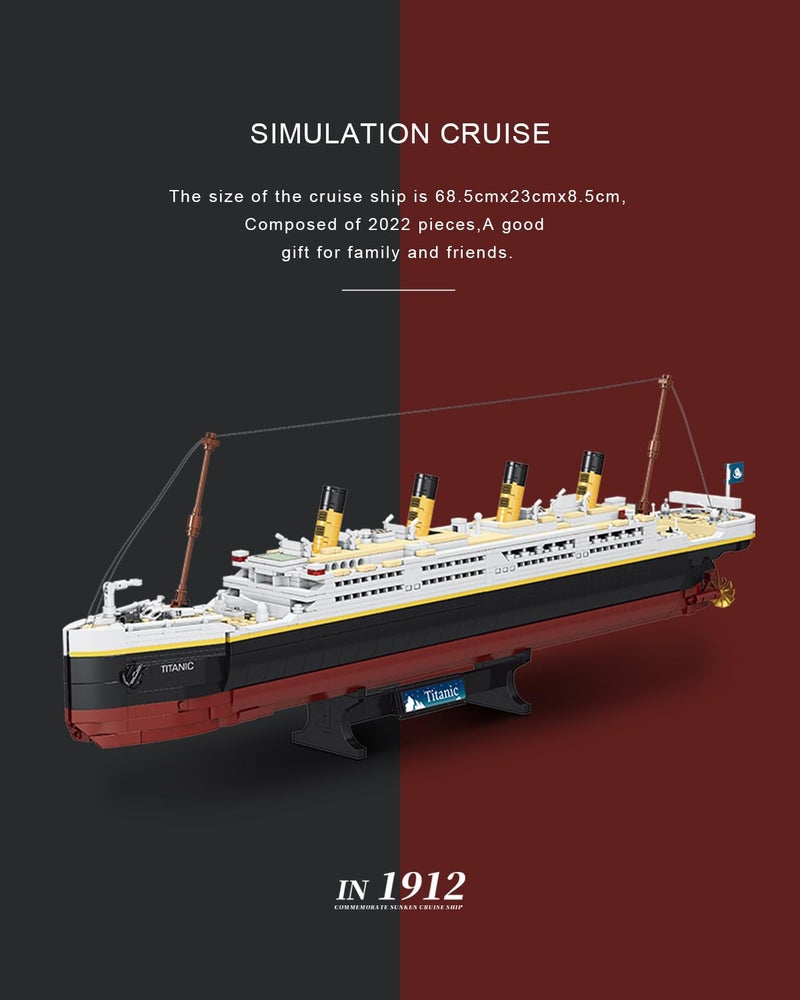 dOvOb Titanic Model Building Blocks Set, 2022 Pieces Bricks, Compatible with Major Brands - Image 2
