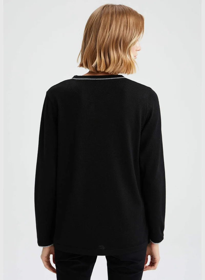 DeFacto Regular Fit Printed Knitwear Jumper