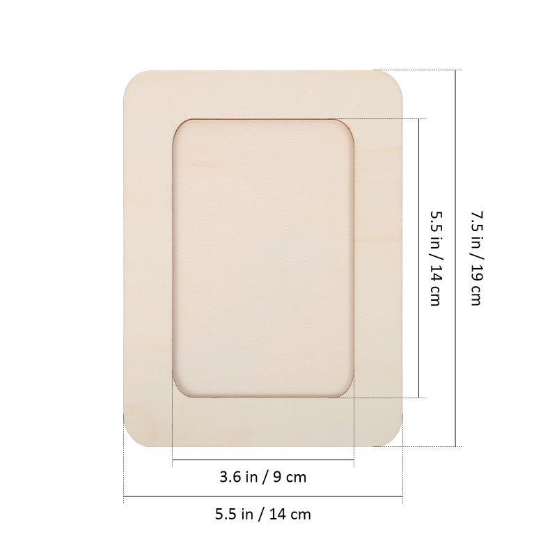 6 Pcs Photo Frames Picture Frames For Crafts Photo Diy Wood Picture Frames Unfinished Standing Photo Frames For Family Wedding Birthday - Image 2