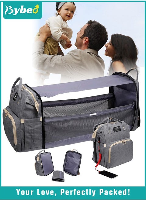 2024 New Style Baby Diaper Bag Backpack, Multifunction Diapers Changing Station for Boys Girls Outdoor and Travel, Infant Shower Gifts, Large Capacity, 900d Oxford, USB Port