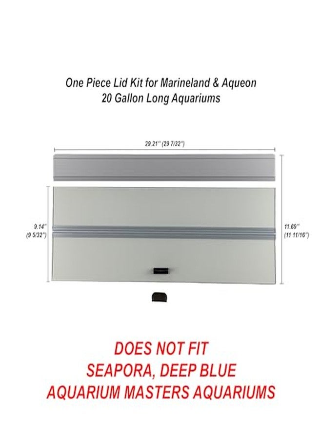 H2Pro Glass Canopy Aquarium Lid for Fresh & Saltwater Fish Tanks (30GT for Aqueon & Marineland 20 Long Aquariums) - Image 3