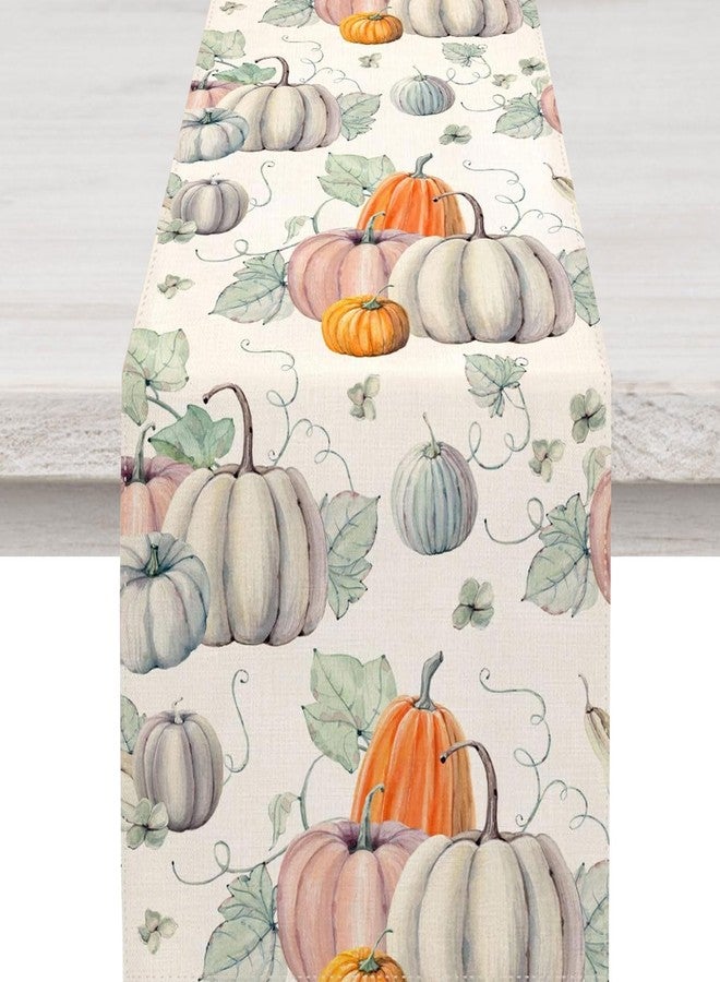 XINNK Fall Pumpkin Table Runner - Table Runners for Fall Decorations for Home, Kitchen Dining Coffee or Indoor and Outdoor Home Parties Decor (13*72in) - Image 1