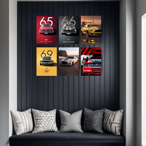 Posters Inc A4 Super Cars Posters Pack of 6 | Sports Car Wall Decor for Bedroom, Living Room, Office | Room Decoration Items for Car Lovers & Motorsport Enthusiasts | Aesthetic Wallpaper Stickers with Glue Dots - Image 4