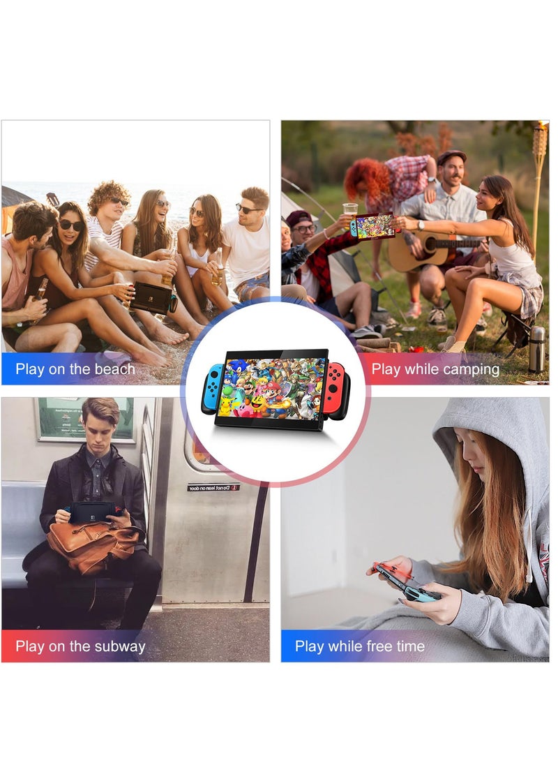 10.1‘’ Portable Monitor for Switch, 1080P Portable Gaming Monitor IPS Screen with USB Type-C, Game Mode, Travel Monitor for Switch(not Included)