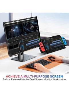 KASTWAVE 10.1‘’ Portable Monitor for Switch, 1080P Portable Gaming Monitor IPS Screen with USB Type-C, Game Mode, Travel Monitor for Switch(not Included)  - Image 3
