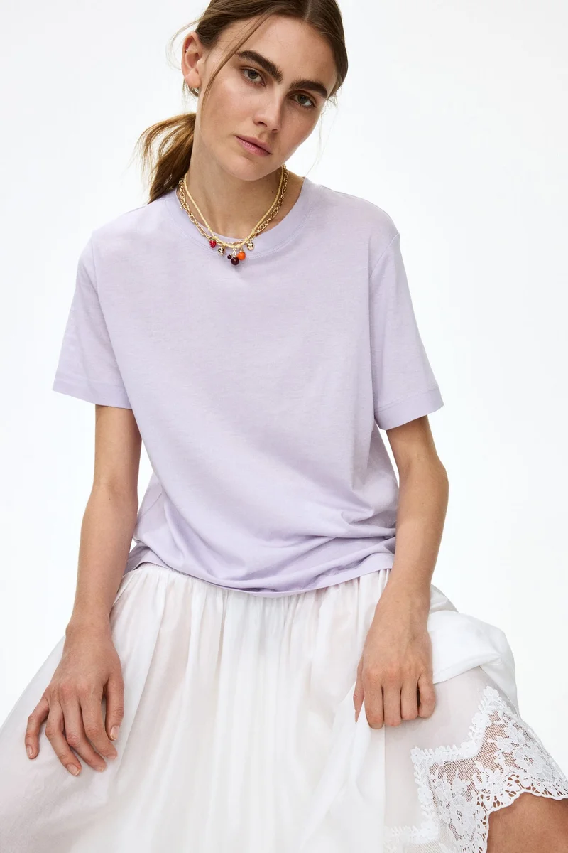 H&M Silk-blend T-shirt