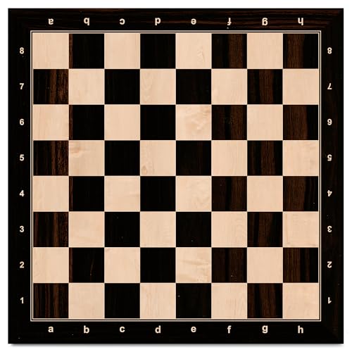 a&a AA 2125 Professional Wooden Tournament Chess BoardAfrican Palisander Maple Inlay 225 Squares wNotation - Image 5